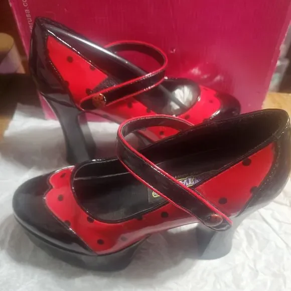 Pumps By Funtasma Lady Bug Mary Jane Style Pump - Picture 2 of 3